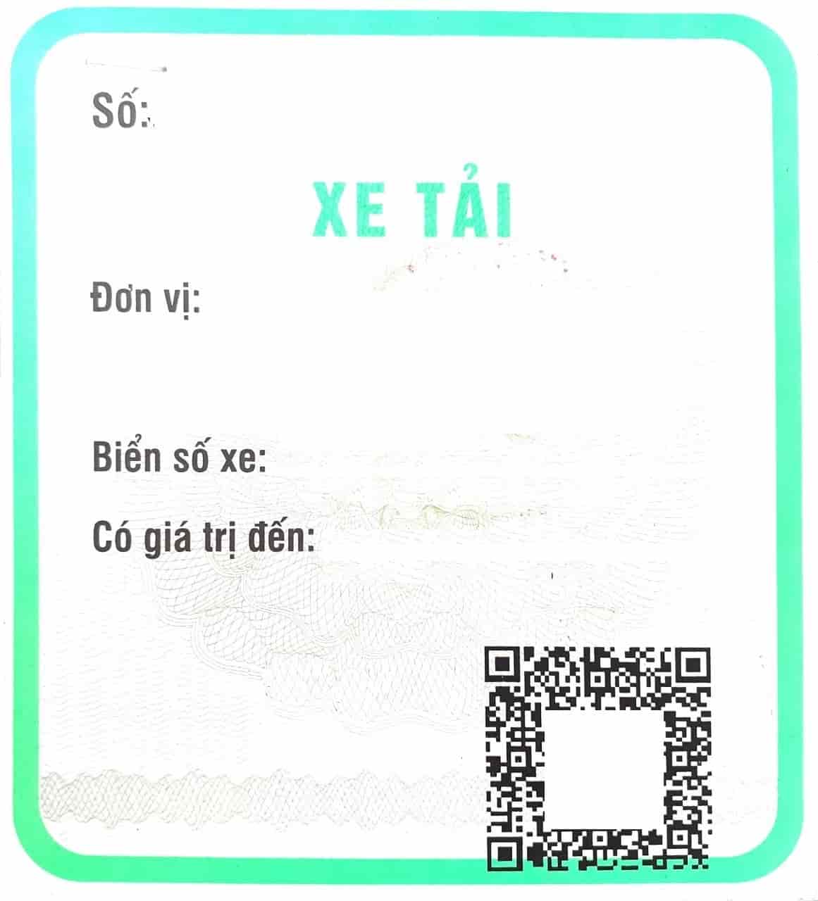 phù hiệu xe tải