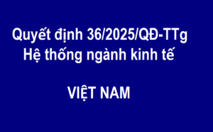 Quyết định 36 hệ thống ngành nghề