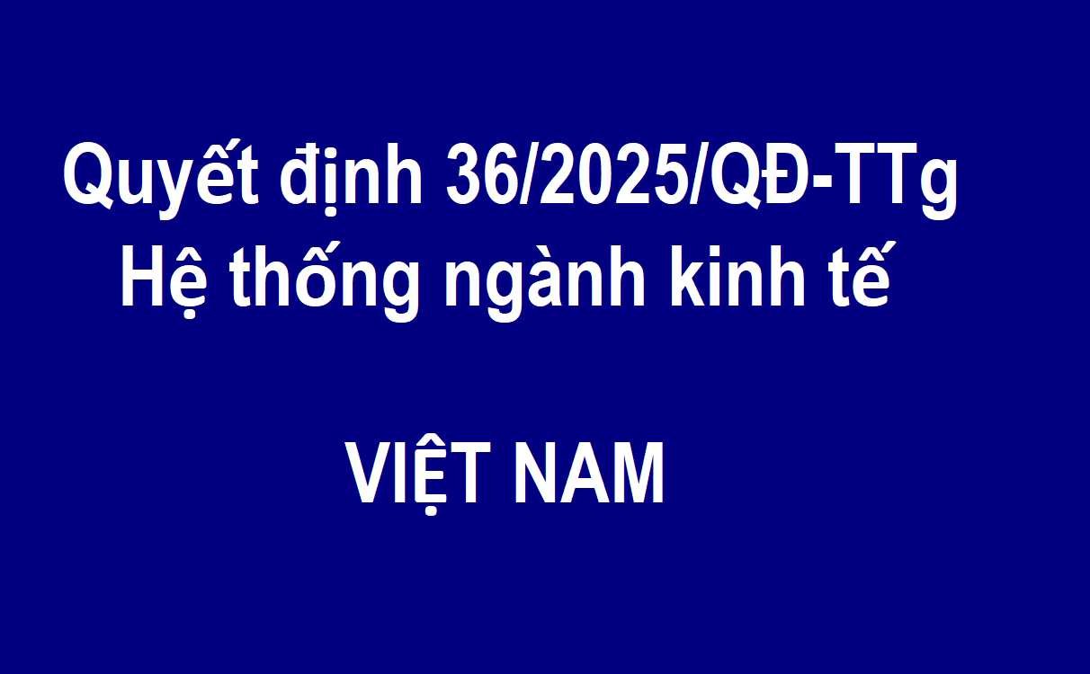Quyết định 36 hệ thống ngành nghề